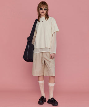 【25SPRING PRE-ORDER】Double Waist Easy Half Pants