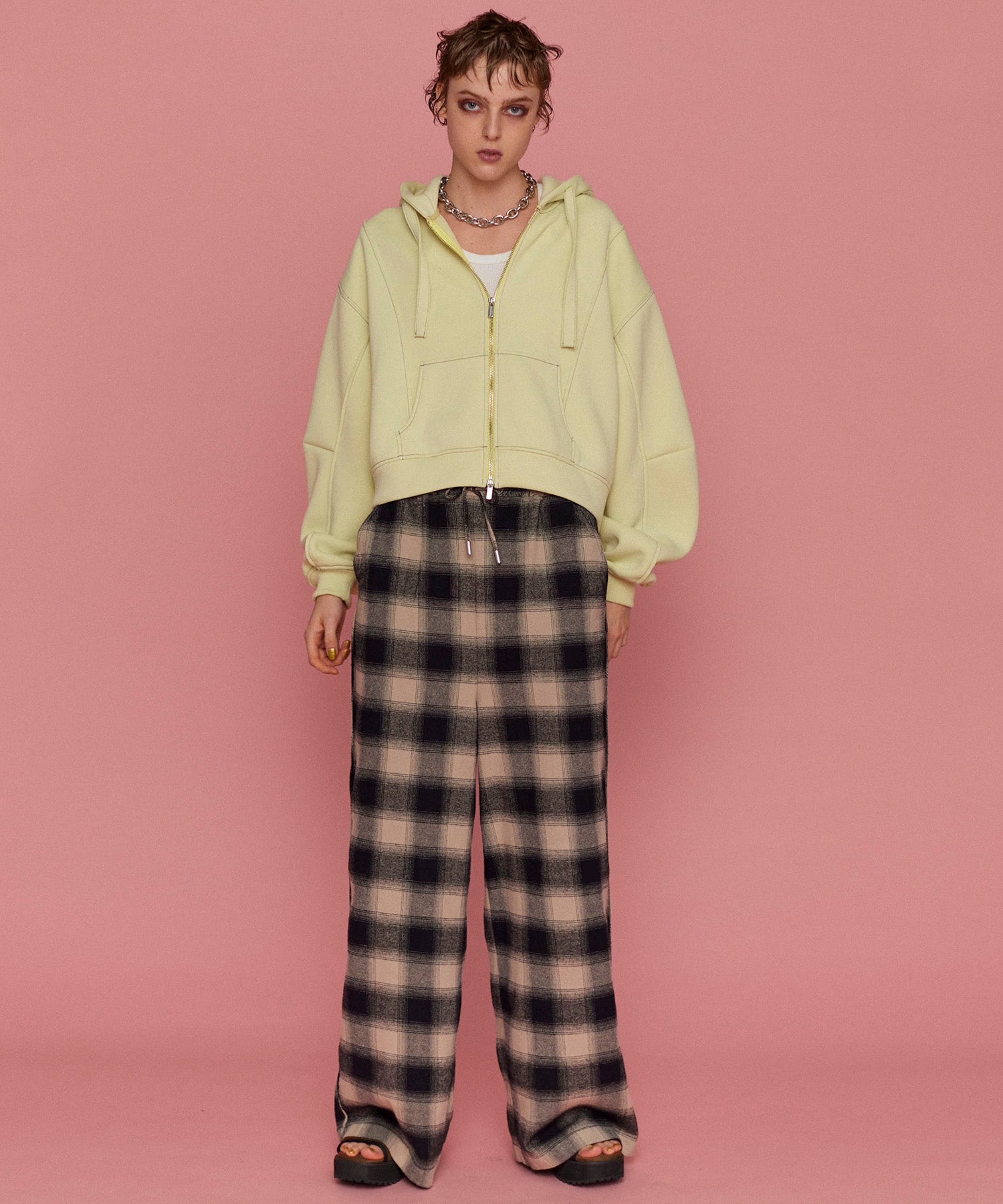 【25SPRING PRE-ORDER】Plaid Pattern Easy Pants