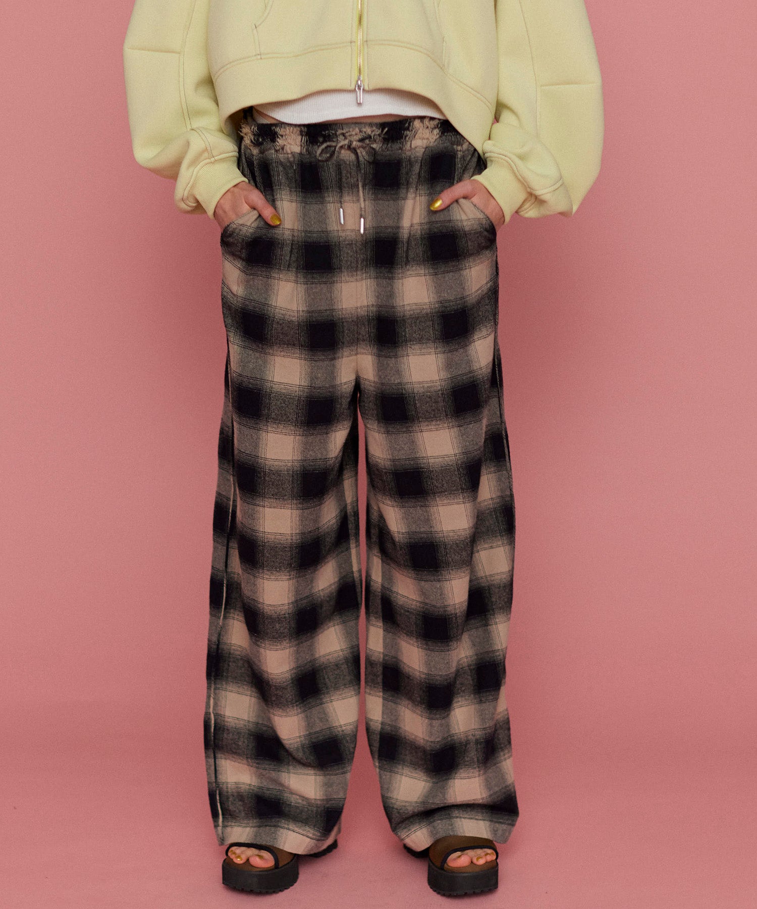 【25SPRING PRE-ORDER】Plaid Pattern Easy Pants