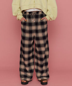 【25SPRING PRE-ORDER】Plaid Pattern Easy Pants