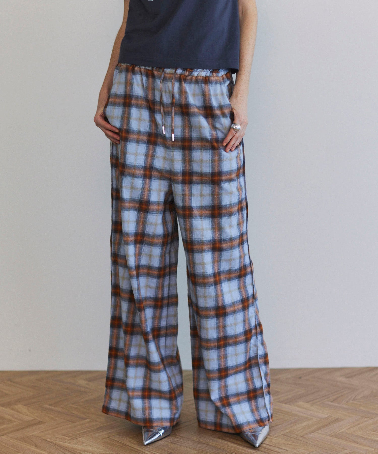 【25SPRING PRE-ORDER】Plaid Pattern Easy Pants