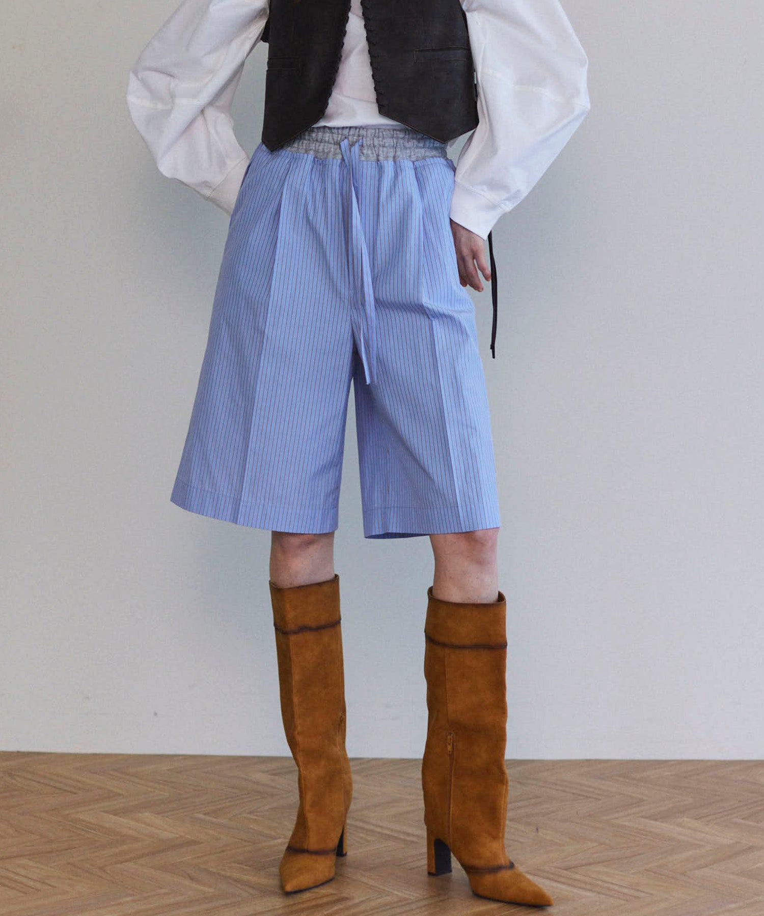 【25SPRING PRE-ORDER】Double Waist Easy Half Pants