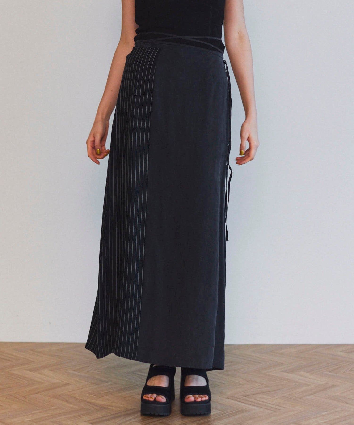 【25SPRING PRE-ORDER】Satin Docking Maxi Skirt