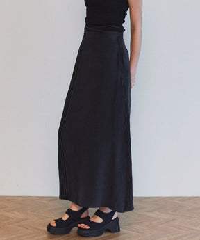 【25SPRING PRE-ORDER】Satin Docking Maxi Skirt