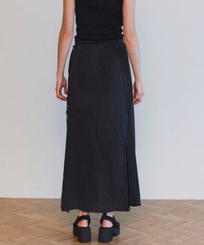 【25SPRING PRE-ORDER】Satin Docking Maxi Skirt