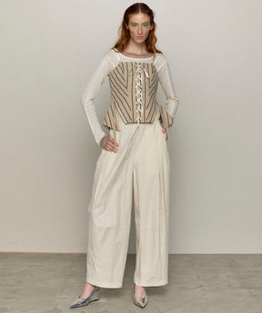 【25SPRING PRE-ORDER】Waist Pleats Cocoon Pants