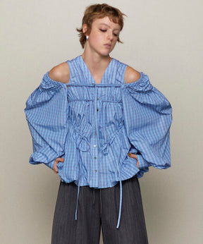 【25SPRING PRE-ORDER】Multiway Taffeta Blouse