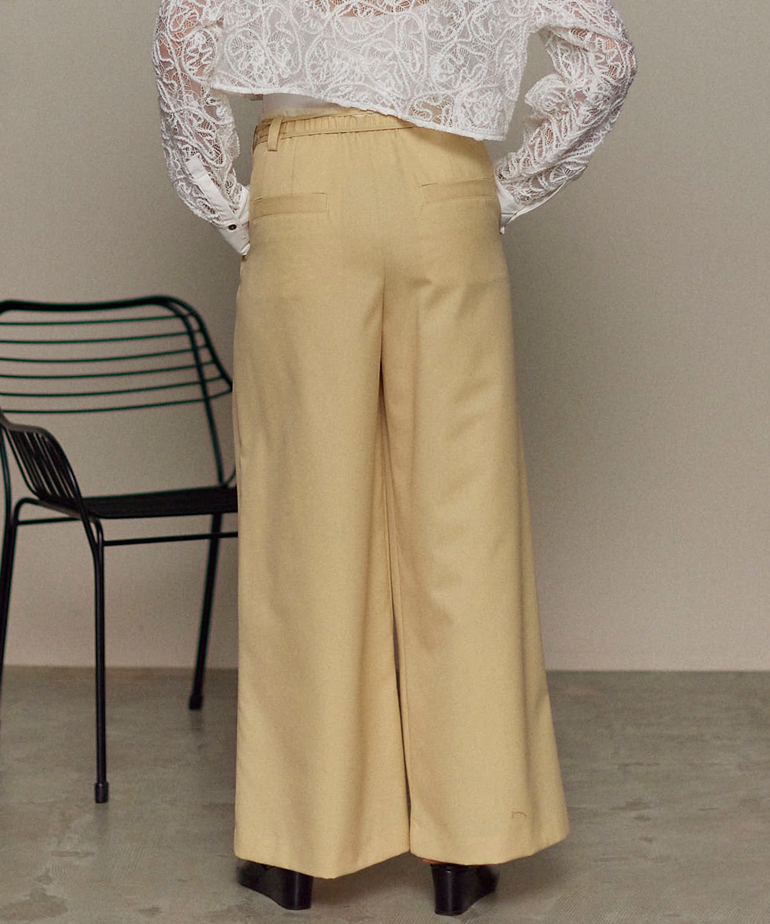 【25SPRING PRE-ORDER】Motif Super Wide Double Waisted Pants