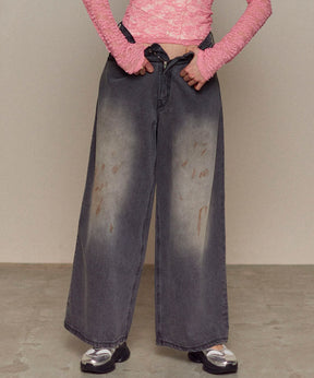 【25SPRING PRE-ORDER】Waist Tuck Wide Denim Pants