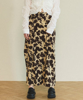 【25SPRING PRE-ORDER】COW Printed Maxi Skirt