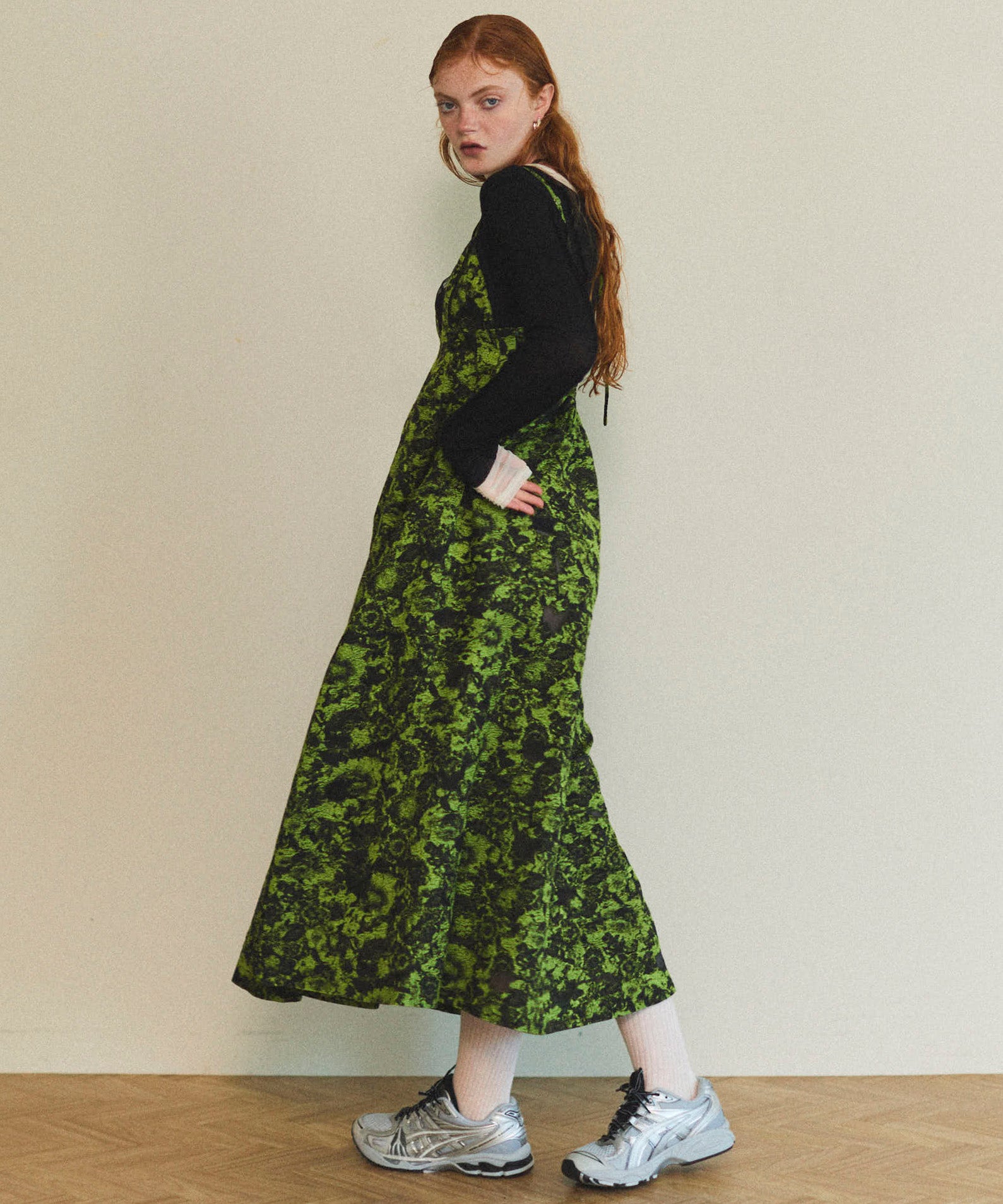 【25SPRING PRE-ORDER】Lame Jacquard Volume Silhouette Dress