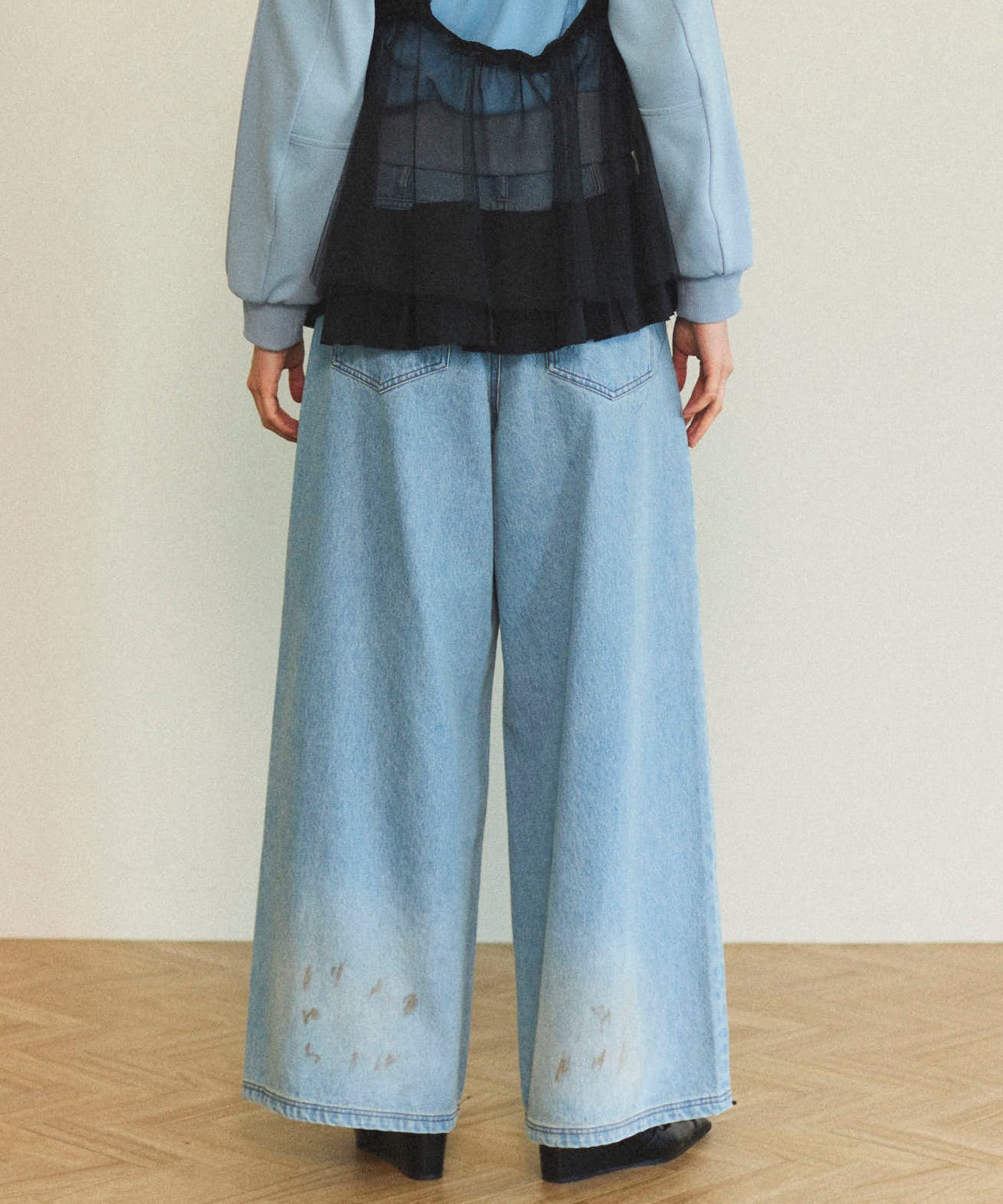 【25SPRING PRE-ORDER】Waist Tuck Wide Denim Pants