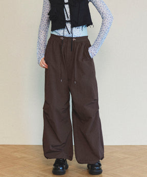 Color Piping Parachute Pants