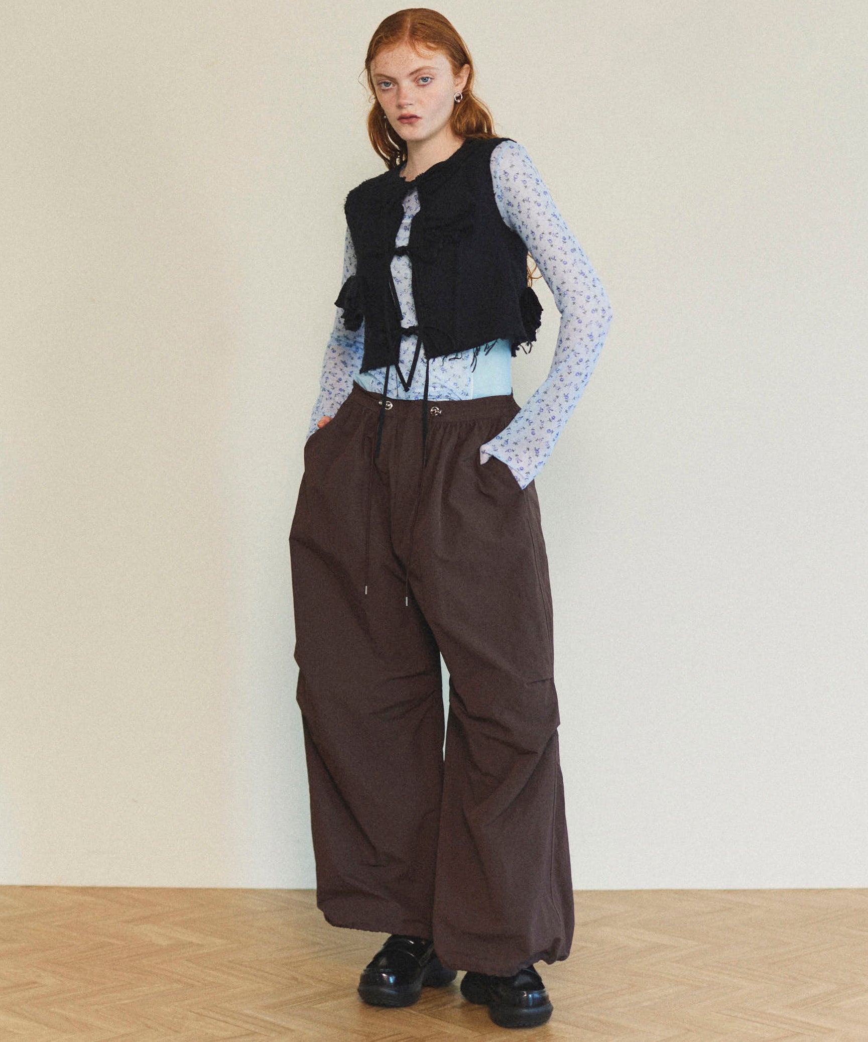 【25SPRING PRE-ORDER】Color Piping Parachute Pants