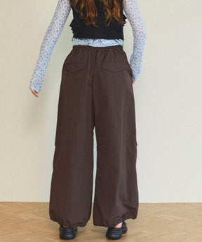 Color Piping Parachute Pants