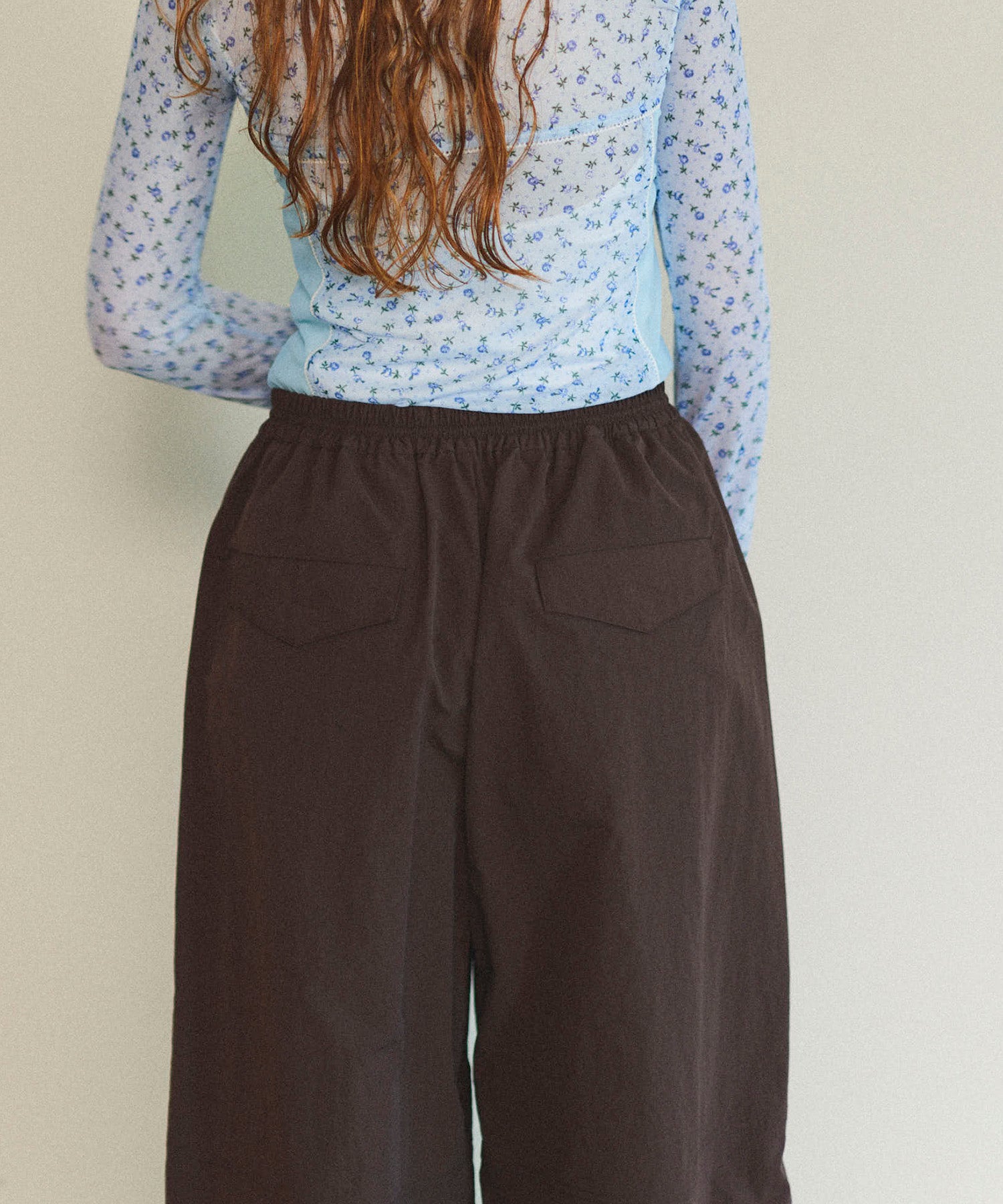 Color Piping Parachute Pants