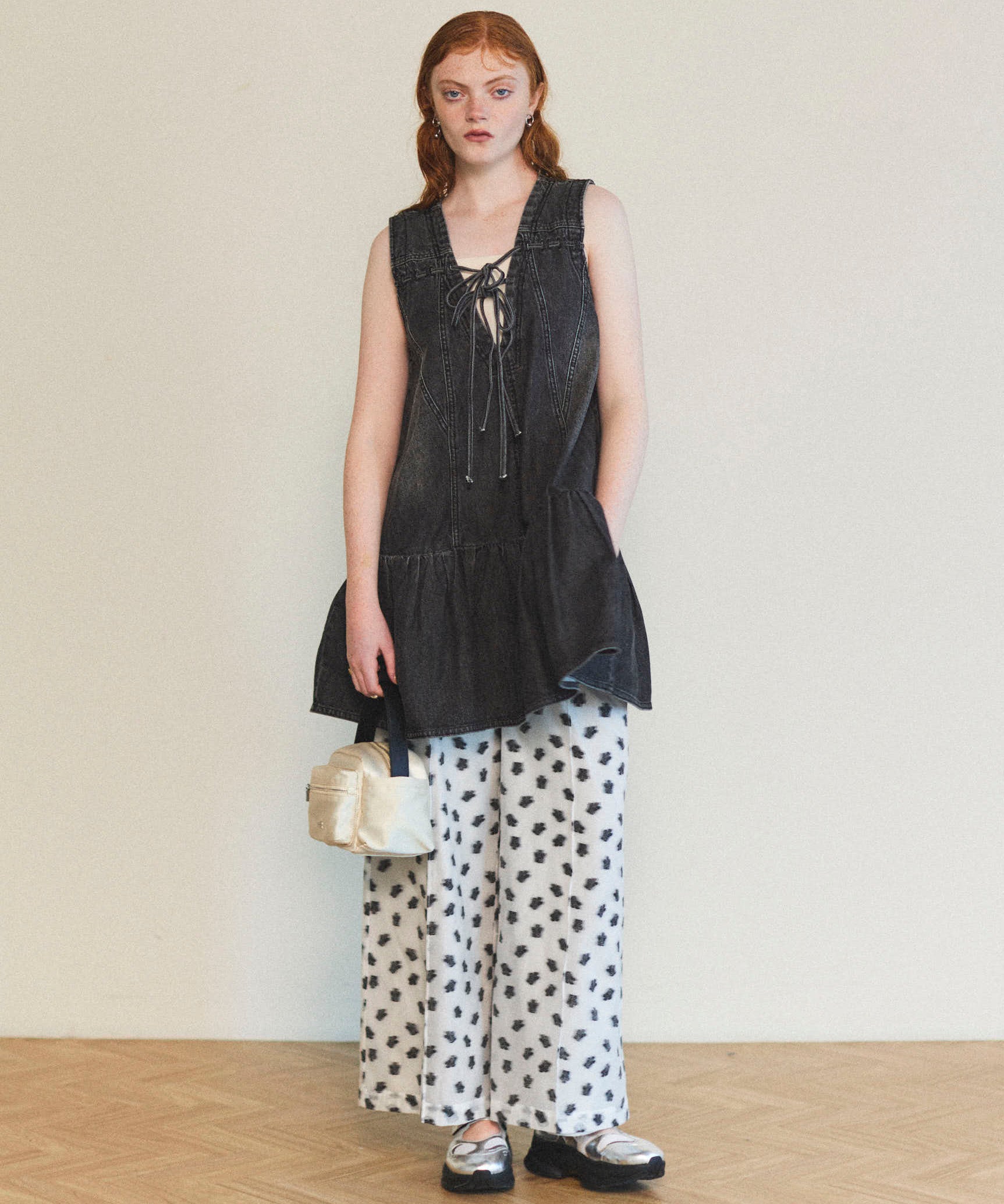 【25SPRING PRE-ORDER】Sheer Jacquard Easy Pants