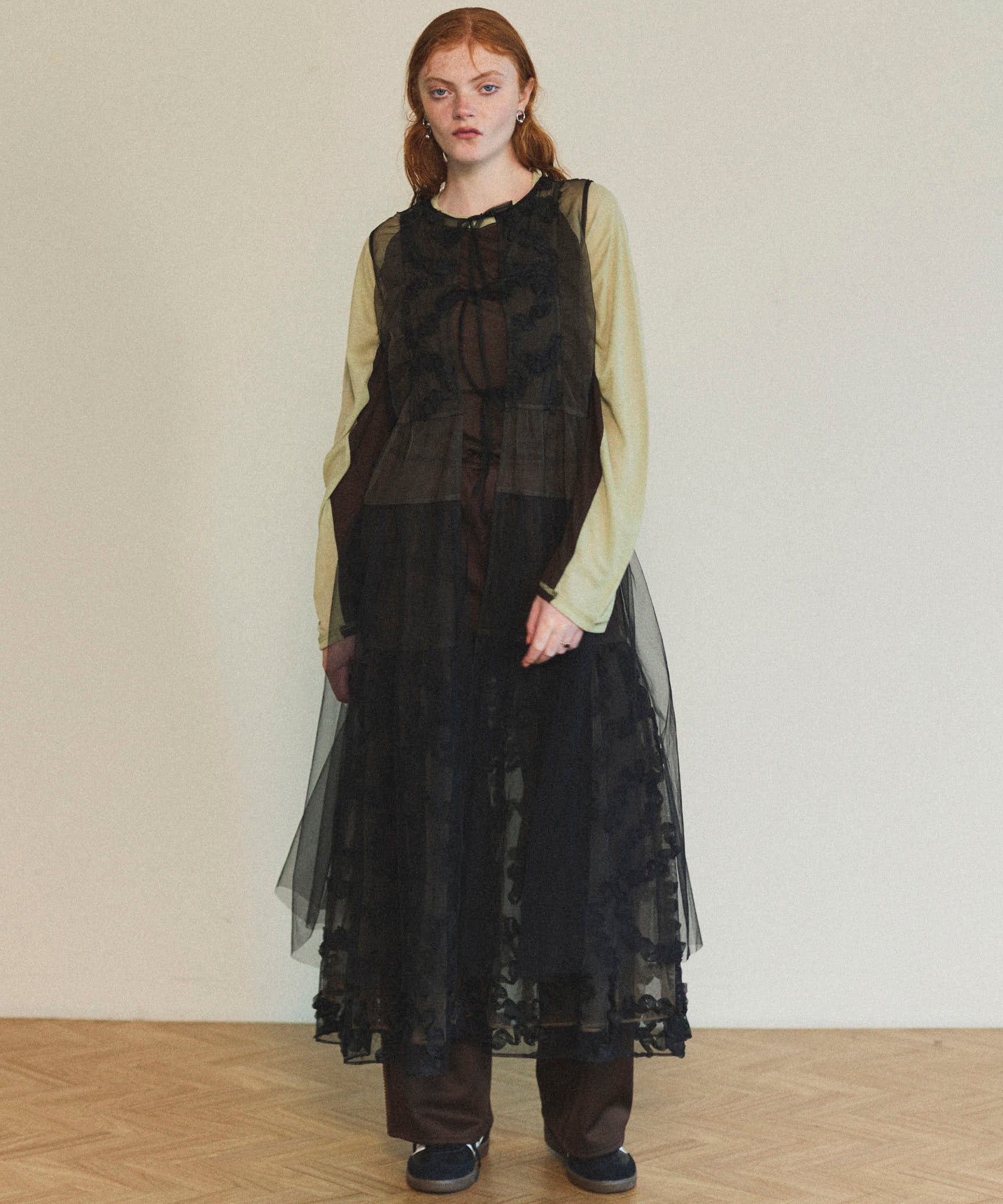 【25SPRING PRE-ORDER】2way Tulle Layered Dress