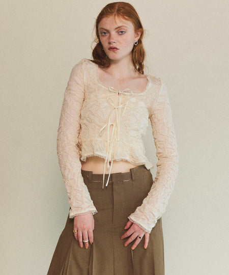 ito fukuoka shirring tops シャーリングブラウス