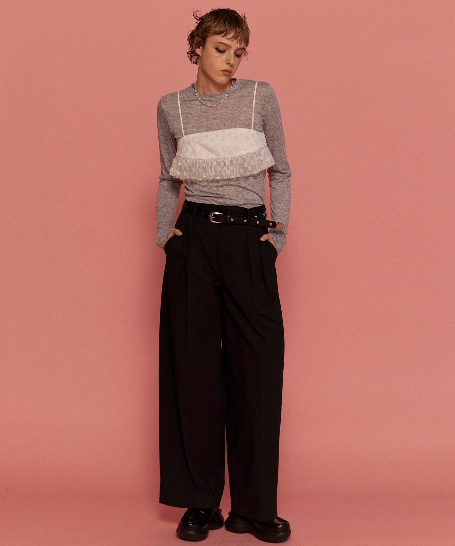 【25SPRING PRE-ORDER】Two Tuck Curve Wide Tapered Pants