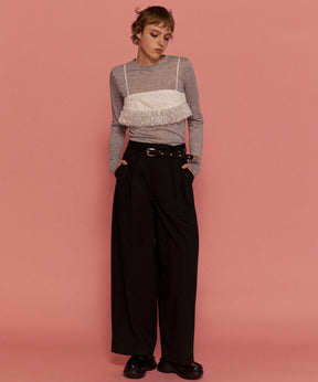 【25SPRING PRE-ORDER】Two Tuck Curve Wide Tapered Pants