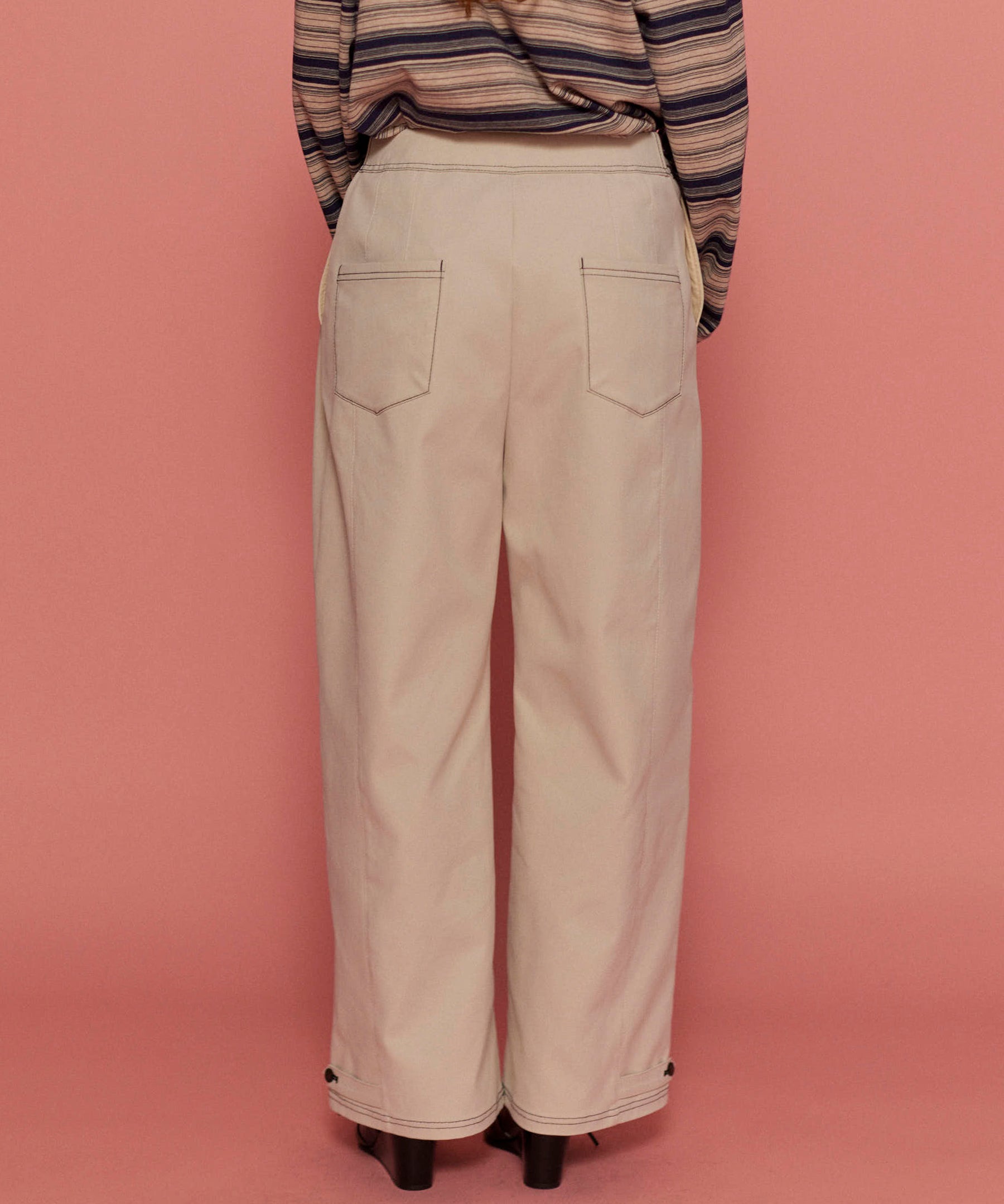 【25SPRING PRE-ORDER】Cocoon Silhouette Chino Wide Pants