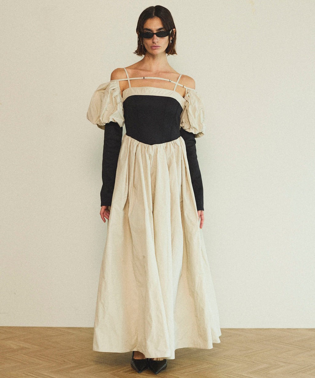 Puffy Bolero Set Volume Silhouette Dress