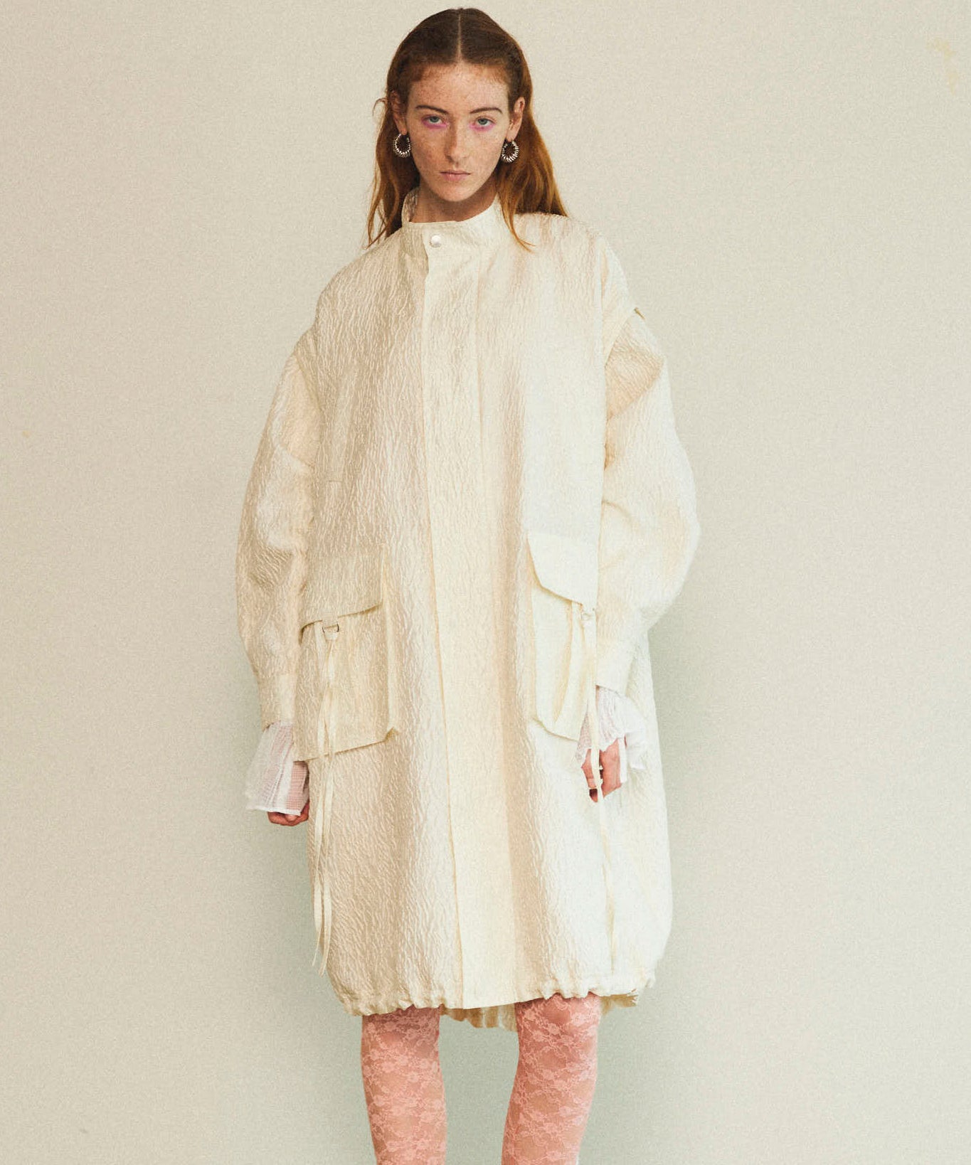 【25SPRING PRE-ORDER】2way Floating Jacquard Spring Mods Coat