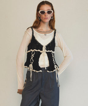 【25SPRING PRE-ORDER】Wide Rib Lace Up Bustier