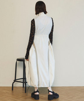 【25SPRING PRE-ORDER】Sleeveless Track Jersey Flare Silhouette Dress