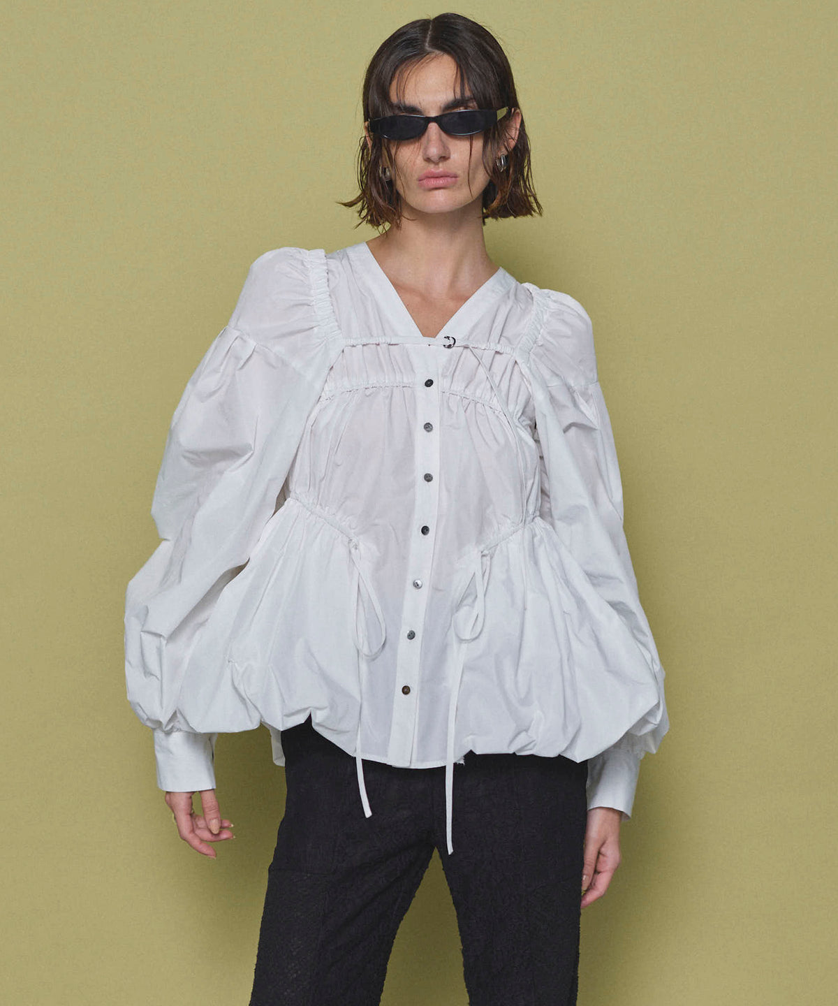 【25SPRING PRE-ORDER】Multiway Taffeta Blouse