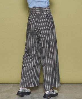 【25SPRING PRE-ORDER】Stripe Tack Wide Silhouette Pants