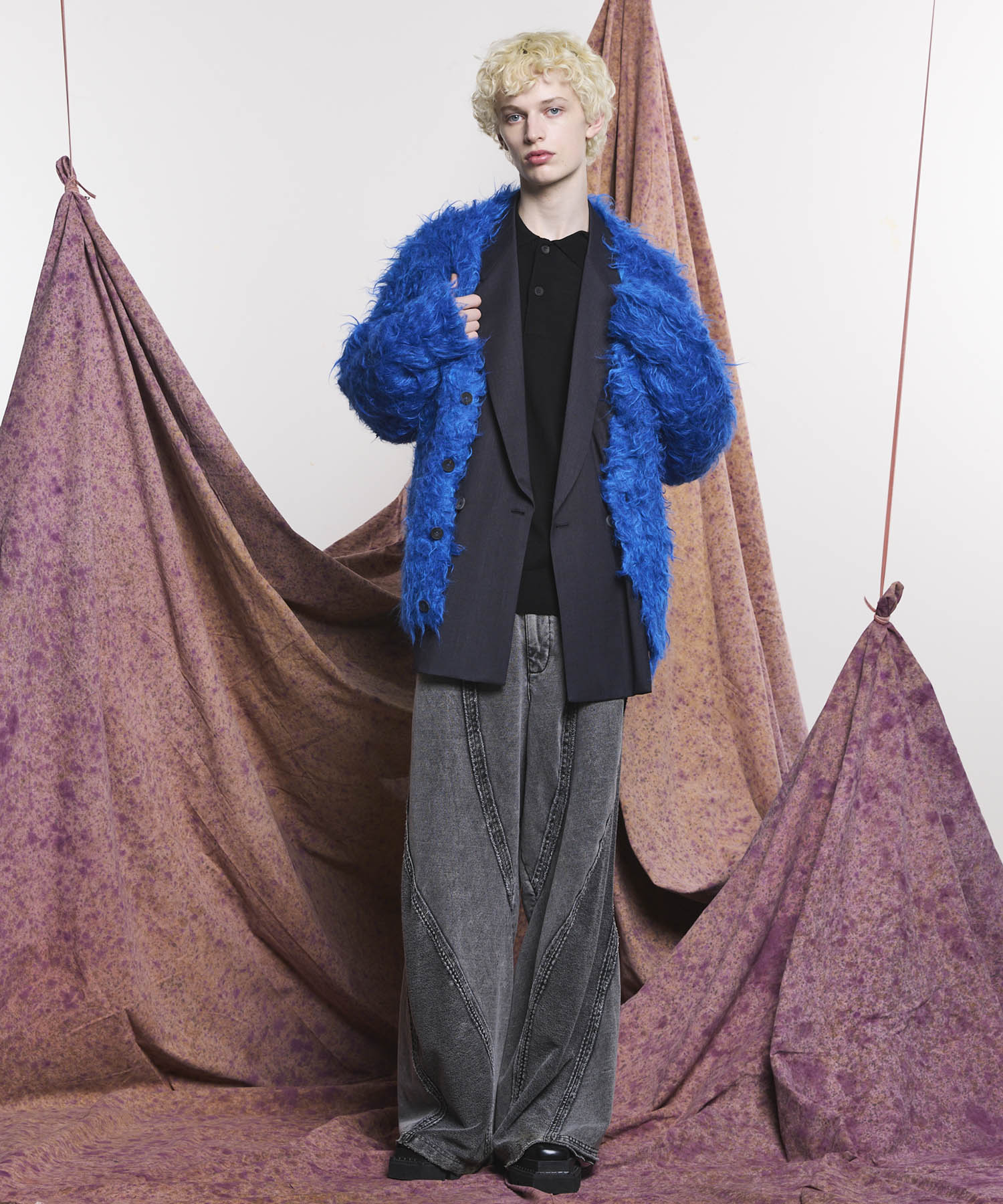 【PRE-ORDER】Chemical Over-Dyed Inside-Out Sweat Wide Pants