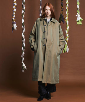 120/2/2 Suvin Cotton Gabardine Prime-Over Balmacaan Coat