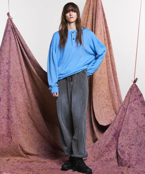 Three-Dimensional Cutting Weathered Sweat Pants