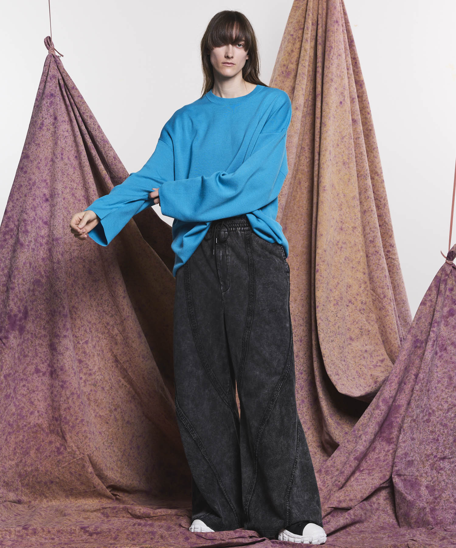 【PRE-ORDER】Chemical Over-Dyed Inside-Out Sweat Wide Pants