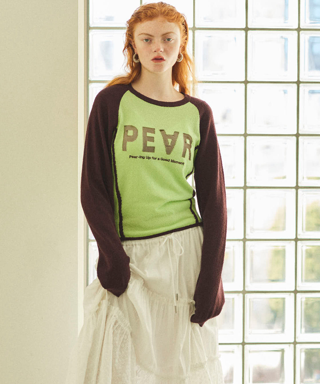 【25SPRING PRE-ORDER】PEAR Logo Knit Tops