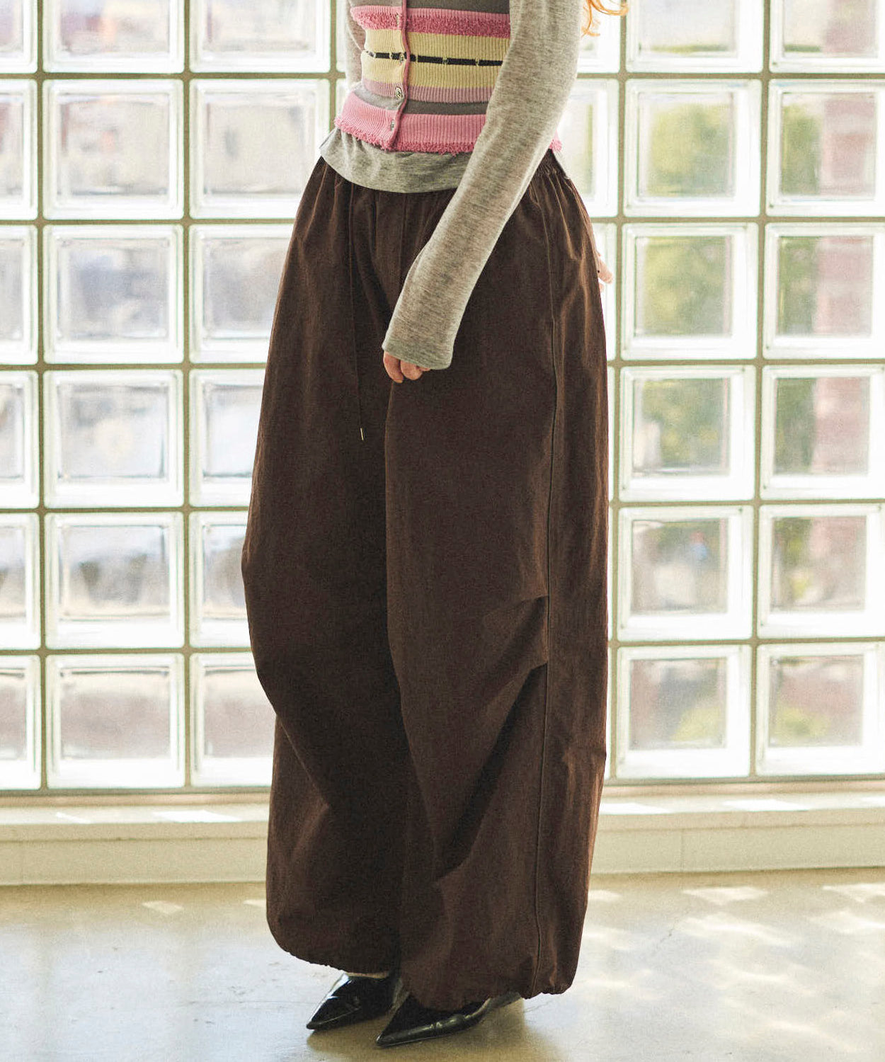 【25SPRING PRE-ORDER】Color Piping Parachute Pants