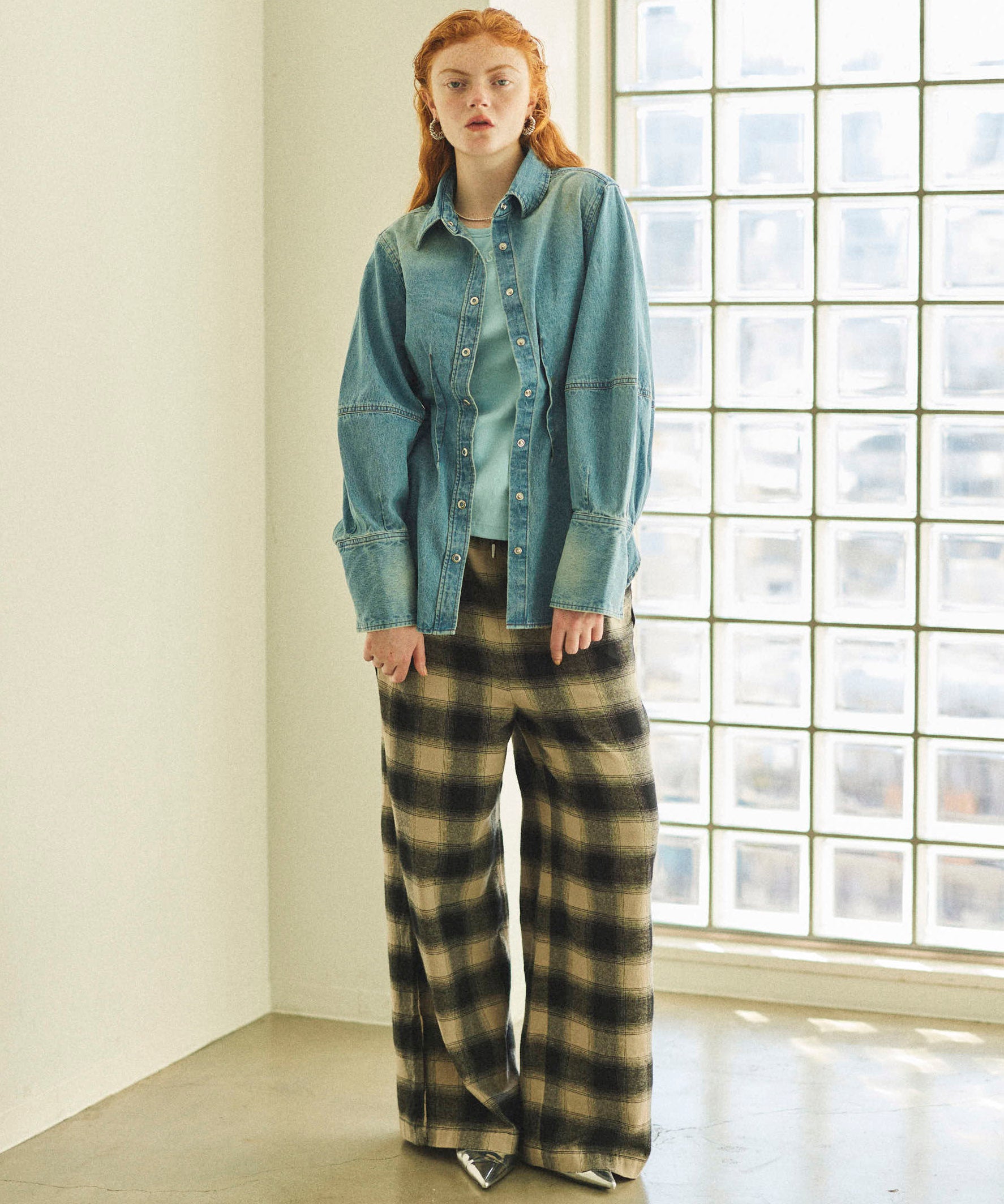 【25SPRING PRE-ORDER】Plaid Pattern Easy Pants