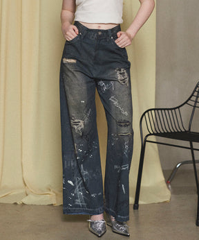 【25SPRING PRE-ORDER】Denim Print Pants