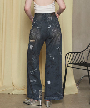 【25SPRING PRE-ORDER】Denim Print Pants