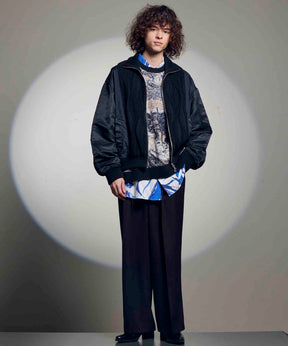 【Italian Dead Stock Fabric】Three-Tuck Prime Wide Pants