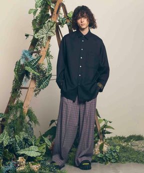 【Italian Dead Stock Fabric】Three-Tuck Prime Wide Pants