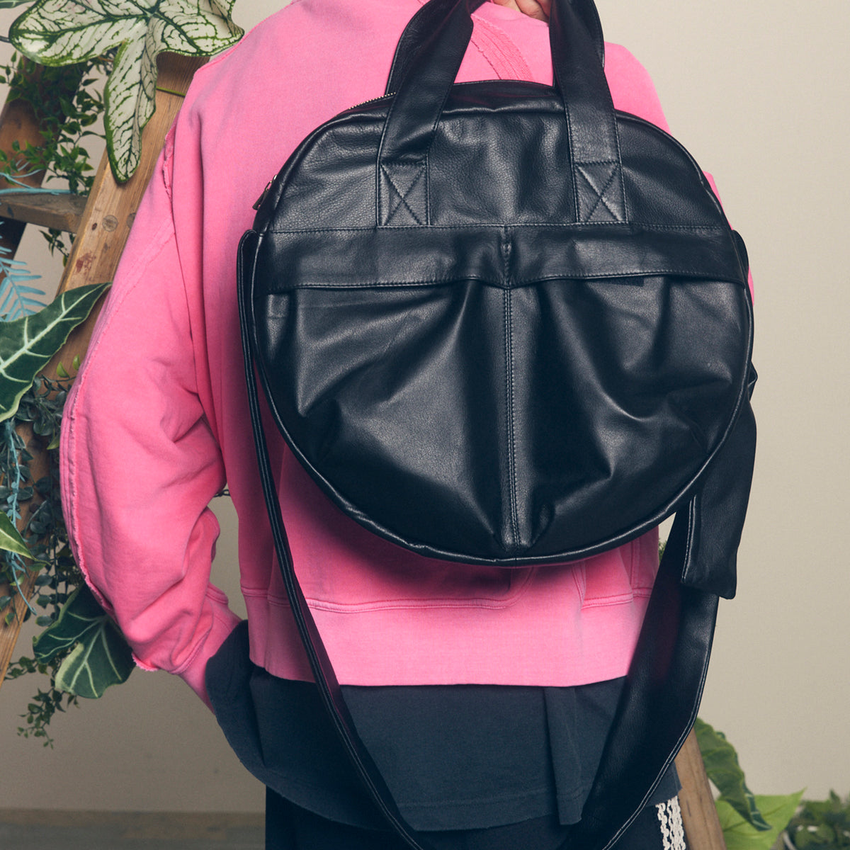 Leather Shoulder Helmet Bag