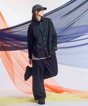 【Italian Dead Stock Fabric】Three-Tuck Prime Wide Pants