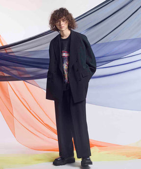 【Italian Dead Stock Fabric】Two-Tuck Wide Pants