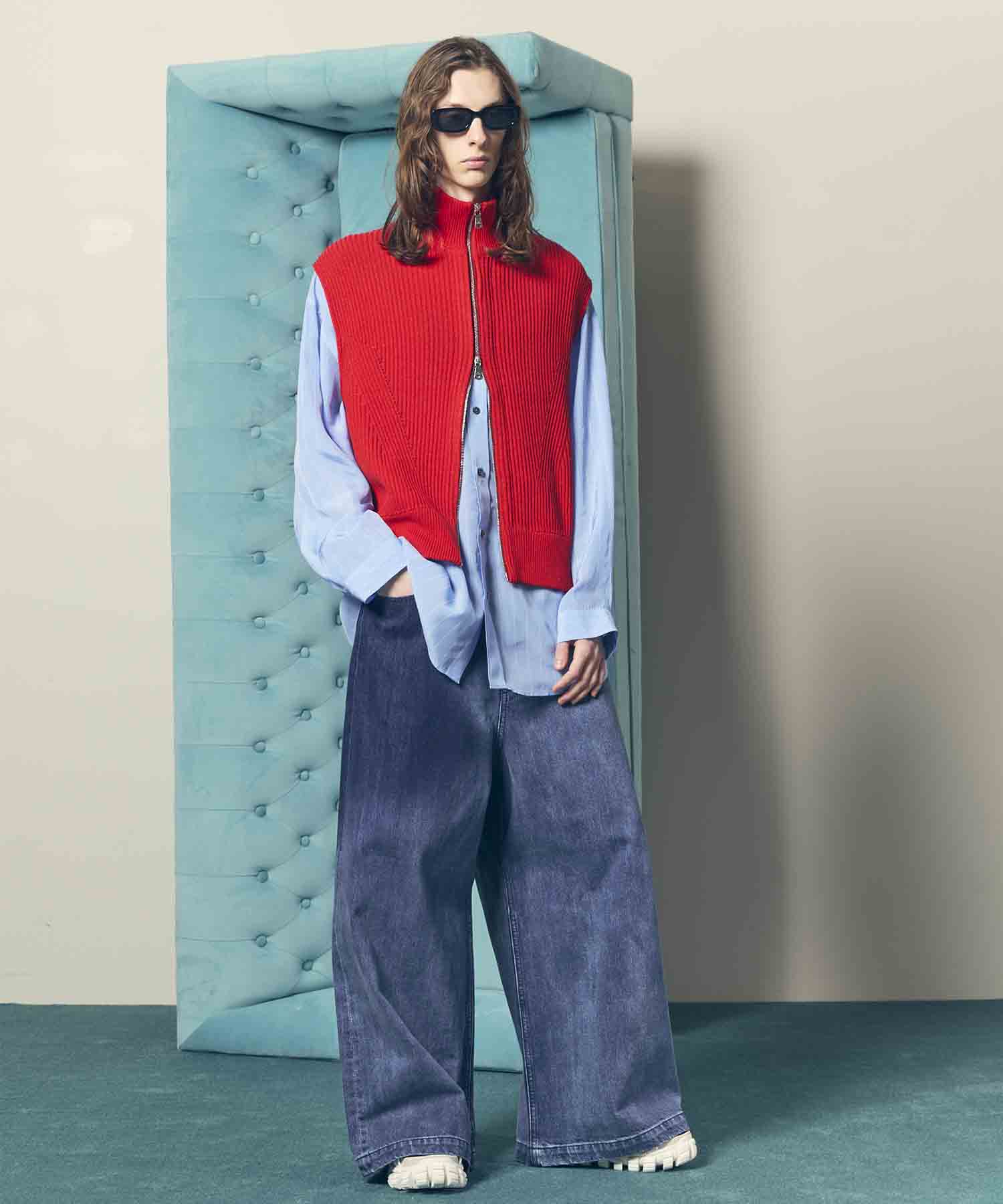 Hyper Wide Denim Buggy Pants