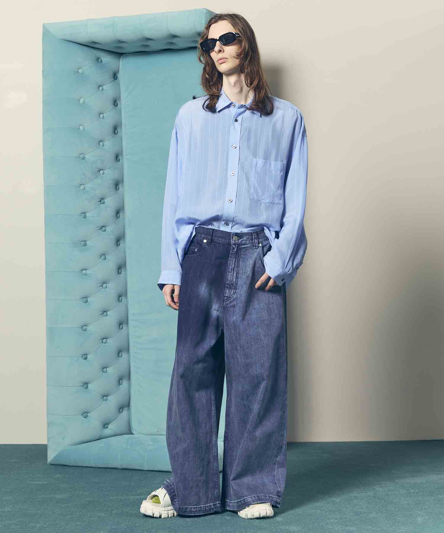 Hyper Wide Denim Buggy Pants