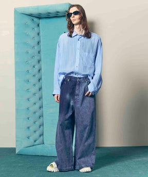 Hyper Wide Denim Buggy Pants