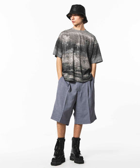 图片拼贴自然双jacquard Prime-Over Kew Neck编织T恤